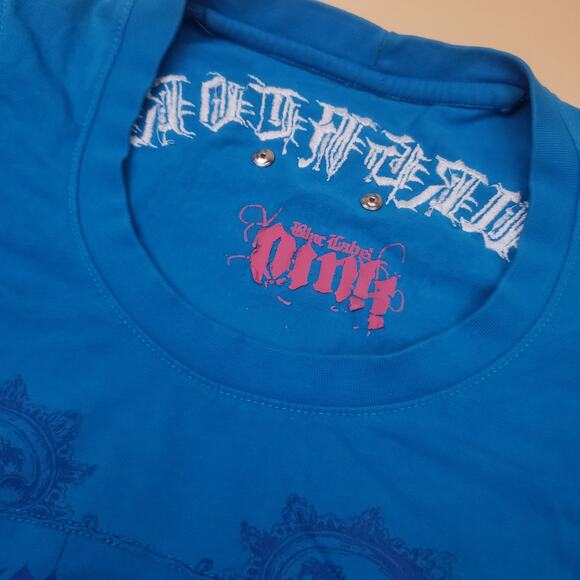 Vintage y2k Blac Label Pink Impure Hearts Womens studded Top M - Picture 8 of 15